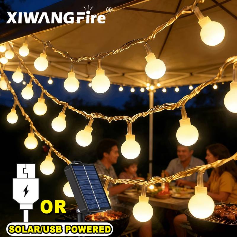 Lighting Christmas Decor - Guirnalda de Luces Solares/USB/a Pilas de