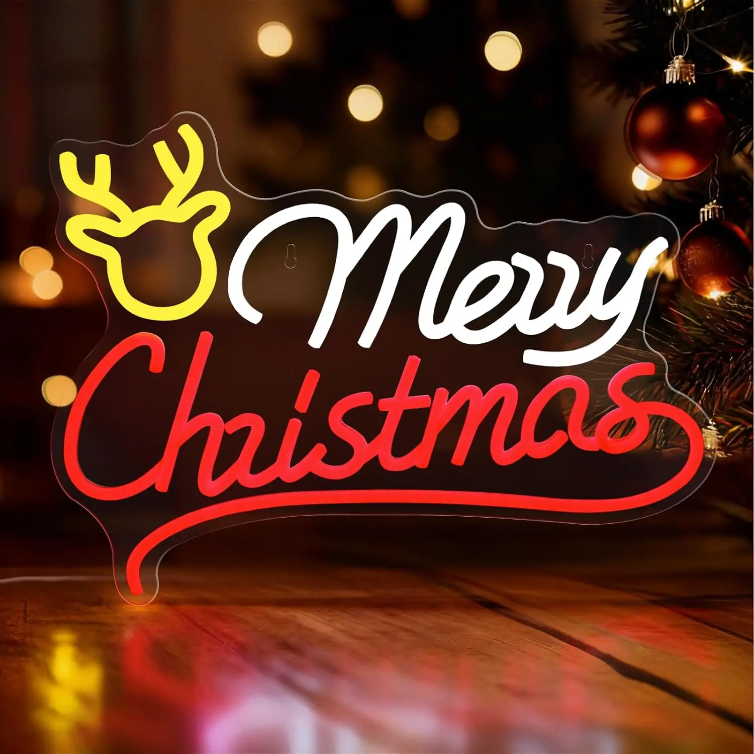 Lighting Christmas Decor - Letrero de neón con motivos navideños