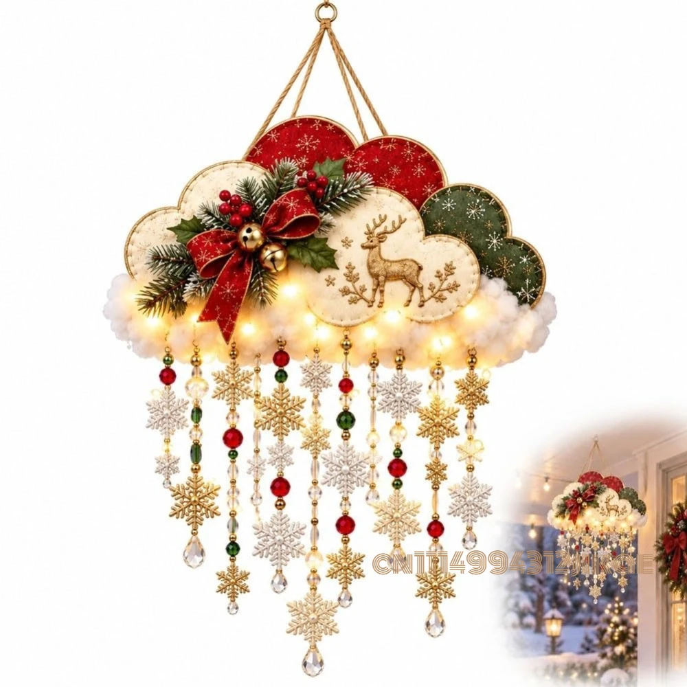Lighting Christmas Decor - Nube de nieve navideña iluminada de