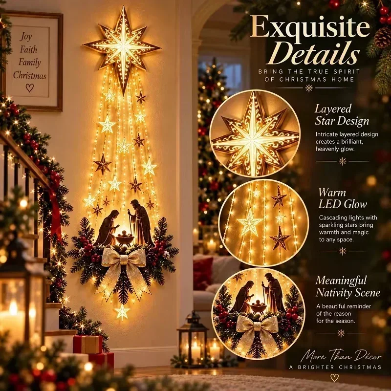 2027 Navidad, Estrella de la F - Lighting Christmas Decor reseña y precio