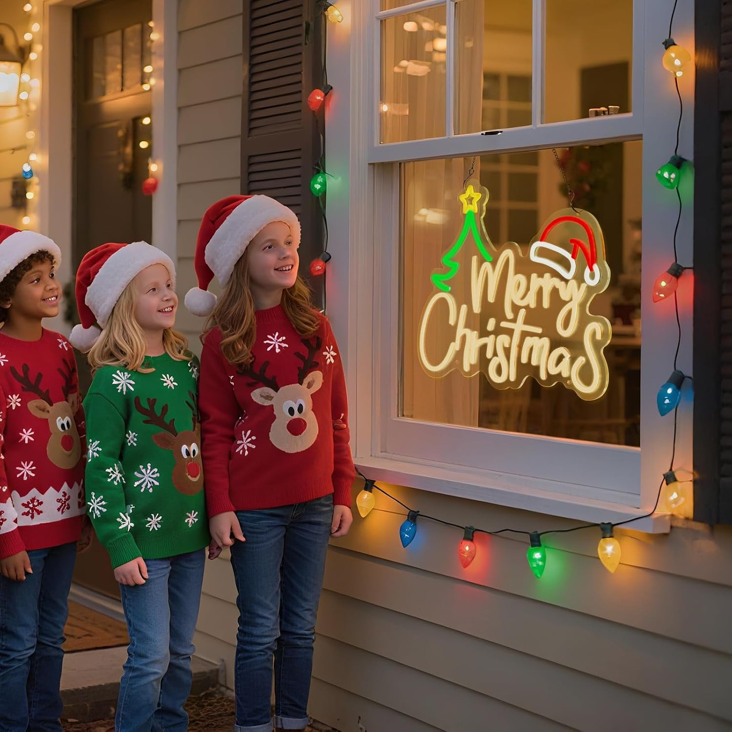 Letrero de neón con motivos na - Lighting Christmas Decor reseña y precio