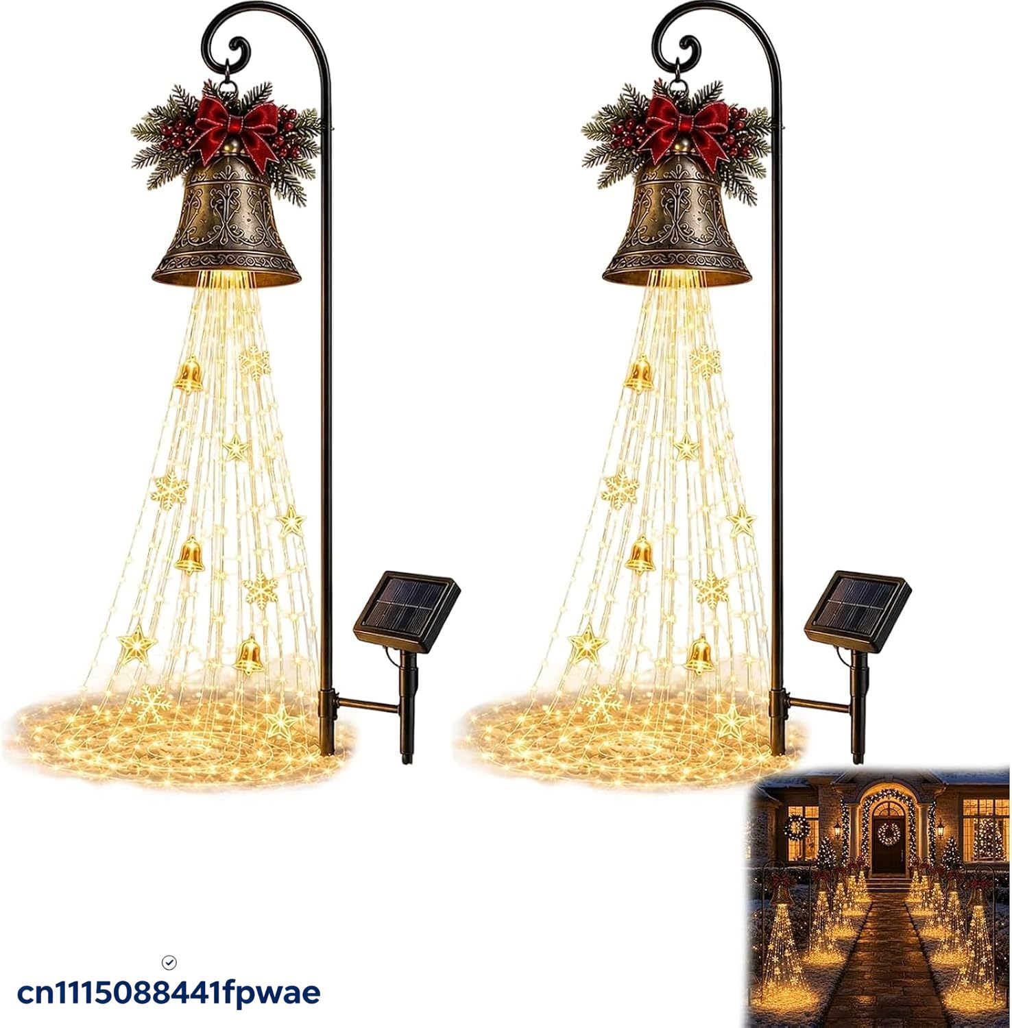 Lámpara Solar en Cascada con C - Lighting Christmas Decor reseña y precio