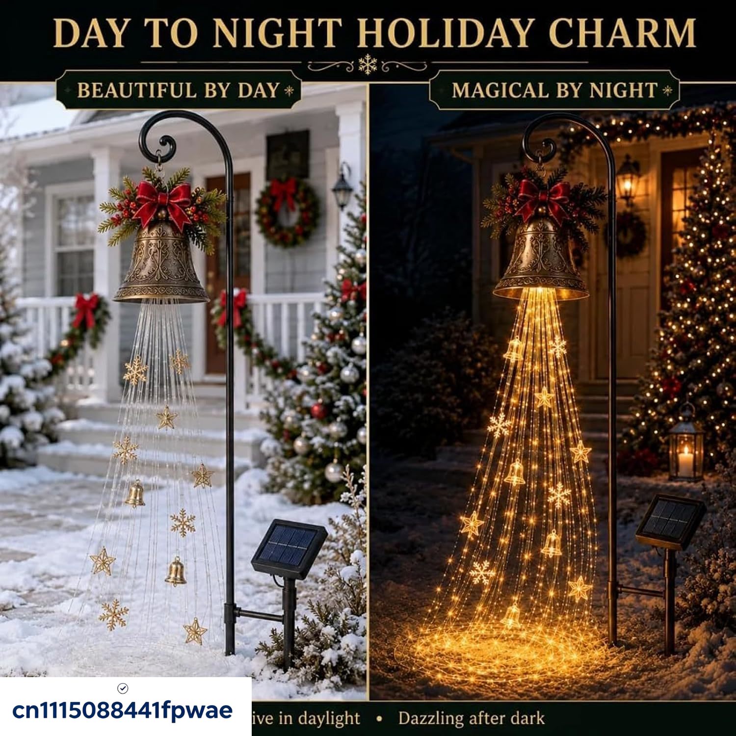 Lámpara Solar en Cascada con C - Lighting Christmas Decor reseña y precio
