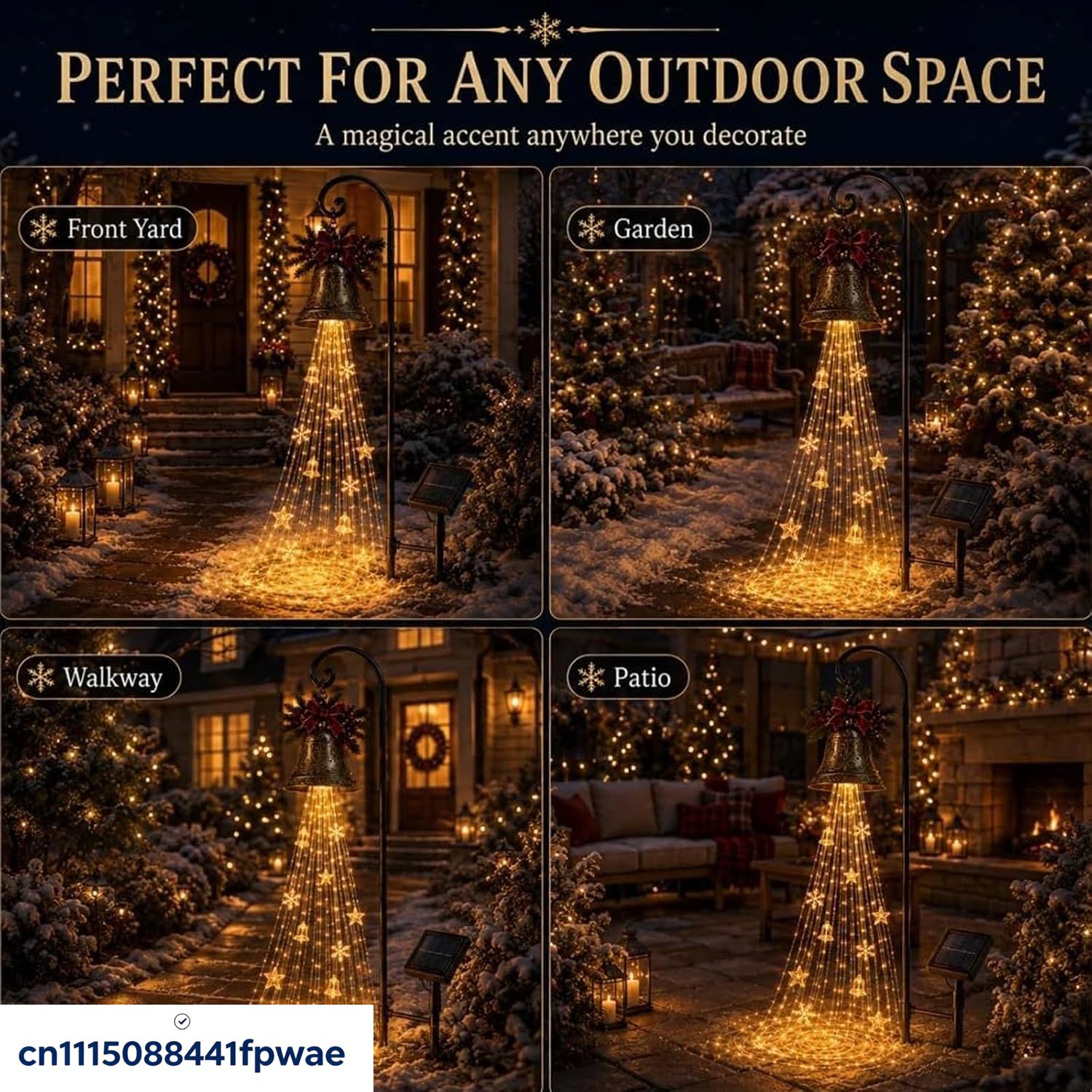 Lámpara Solar en Cascada con C - Lighting Christmas Decor reseña y precio