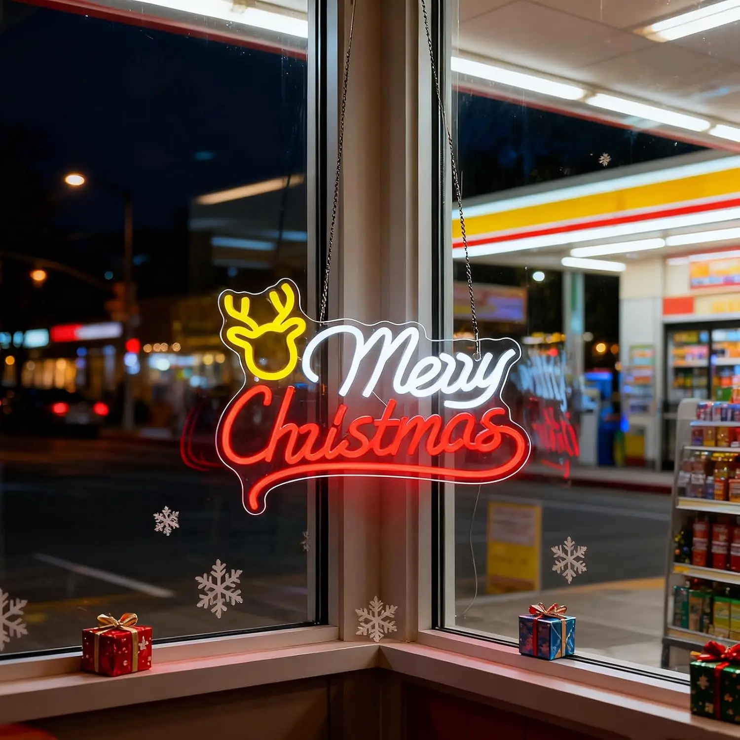 Letrero de neón con motivos na - Lighting Christmas Decor reseña y precio