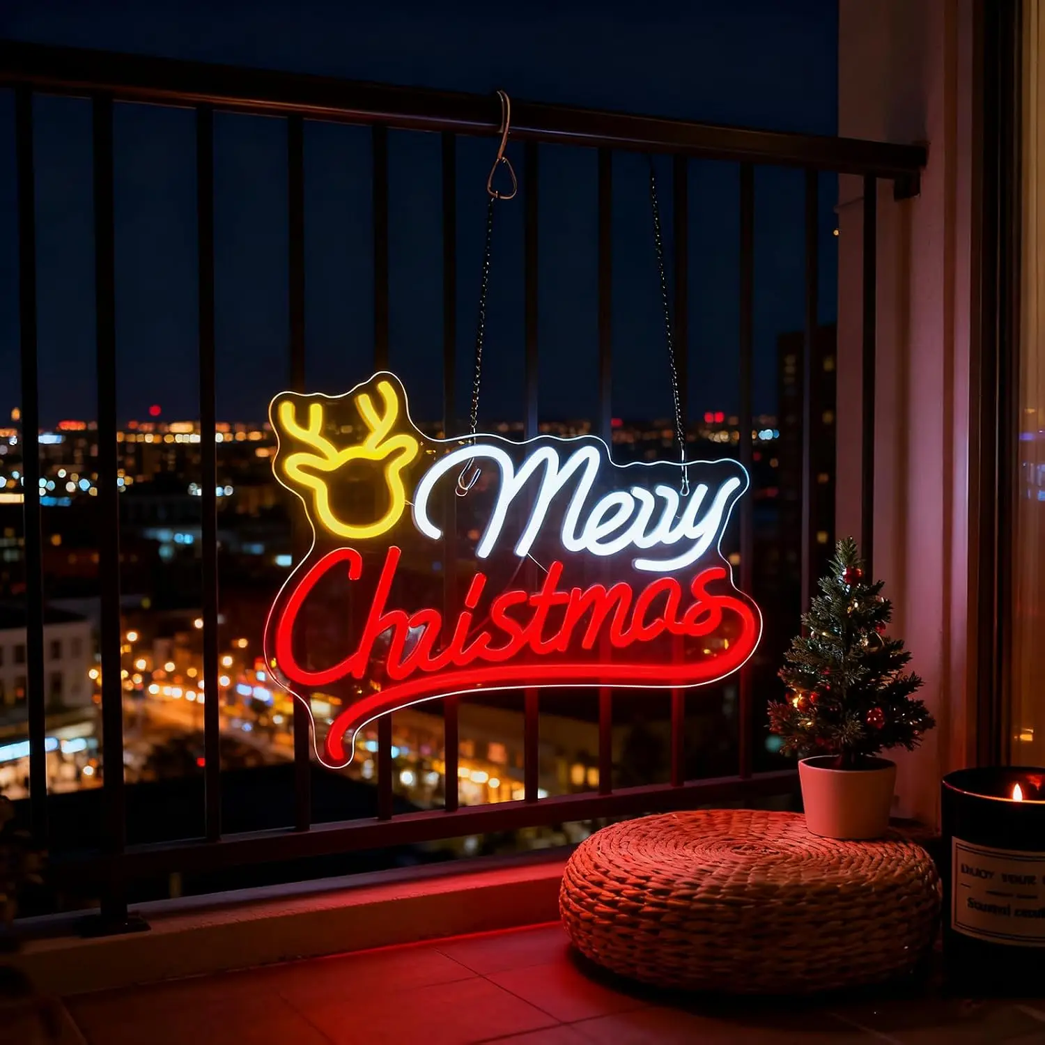 Letrero de neón con motivos na - Lighting Christmas Decor reseña y precio