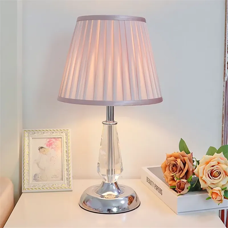 Lámpara de mesa de cristal de  - Lighting Decor Bedroom reseña y precio