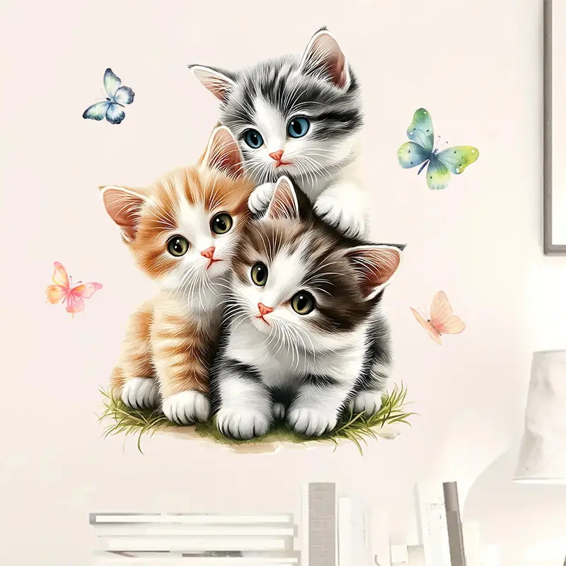 Tres gatos con pegatinas de ma - Lighting Mcqueen Bedroom Decor reseña y precio